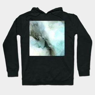 Calm Nature Inspired Abstract Flow Landscape Painting Hoodie